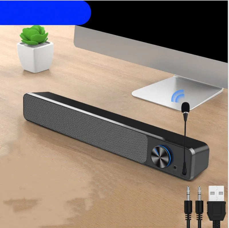 G18 black and white desktop computer speakers with wired connection and ABS PC plastic housing