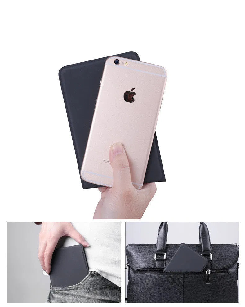 Folding Bluetooth keyboard in ABS with 64 keys, open on desk with iPad