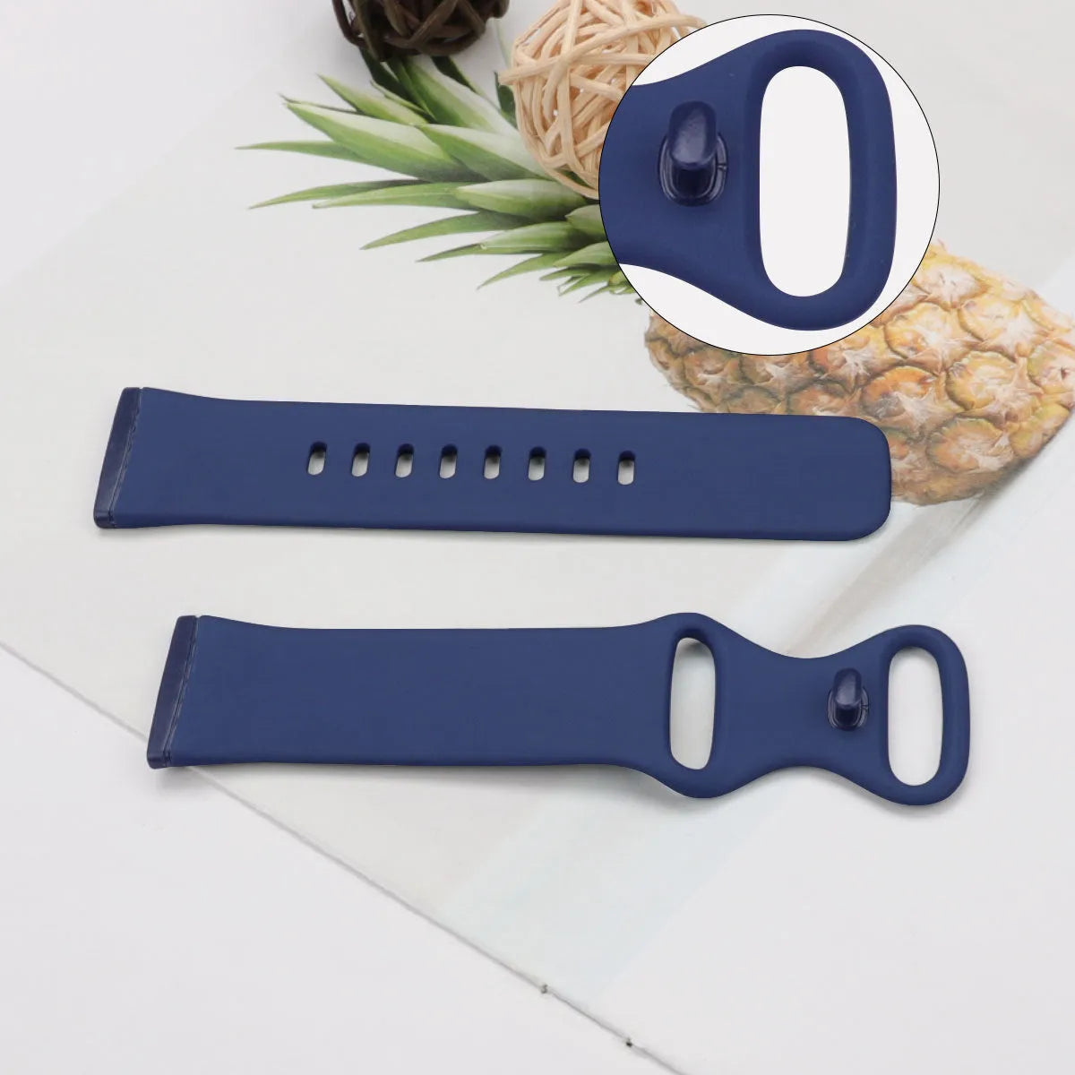 Fitbit Versa 3 smartwatch replacement strap in TPU silicone shown in multiple colour options