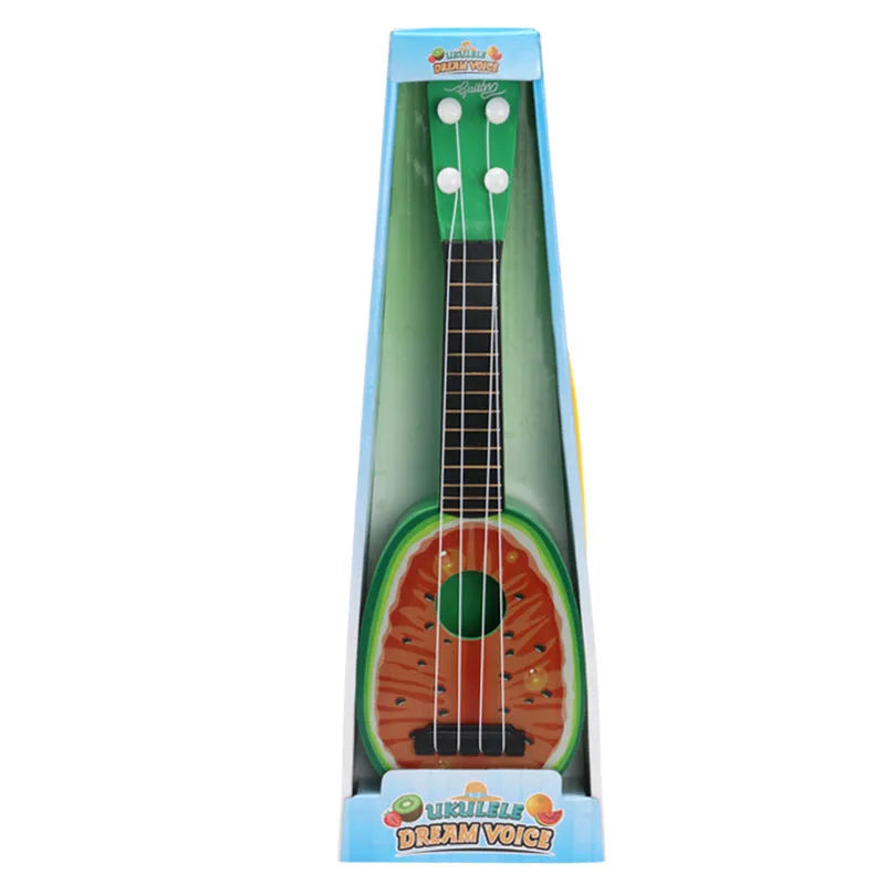 Plastic simulation ukulele toy for children with retro guitar styling
