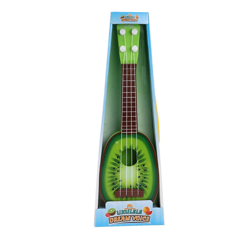 Plastic simulation ukulele toy for children with retro guitar styling