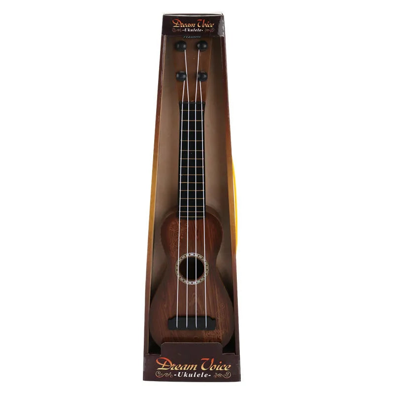 Plastic simulation ukulele toy for children with retro guitar styling