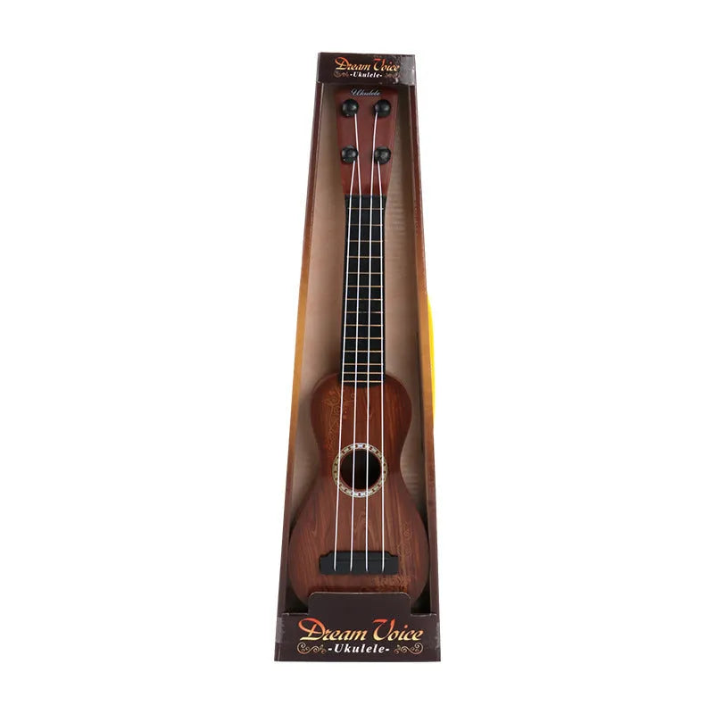 Plastic simulation ukulele toy for children with retro guitar styling