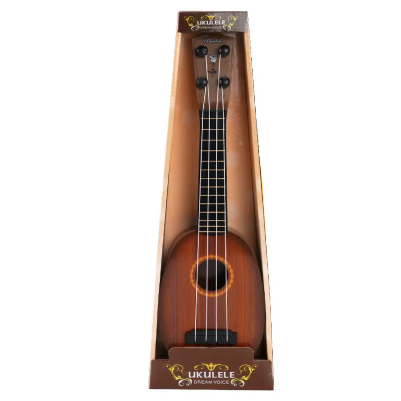 Plastic simulation ukulele toy for children with retro guitar styling