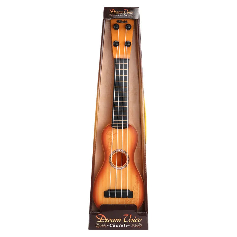 Plastic simulation ukulele toy for children with retro guitar styling