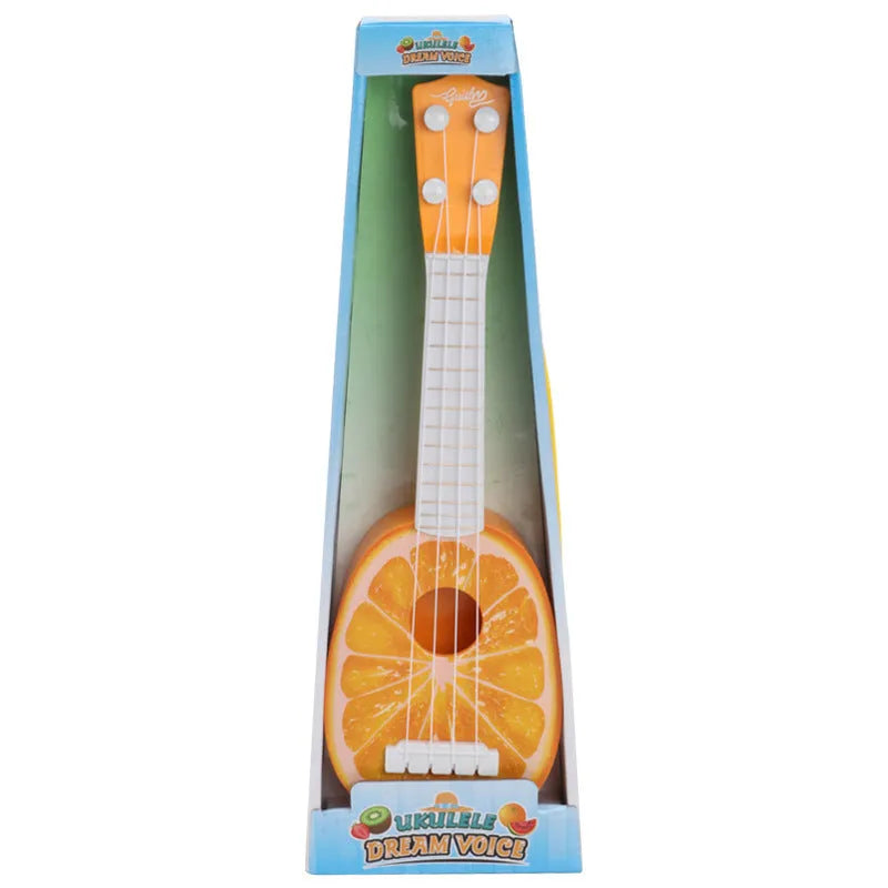 Plastic simulation ukulele toy for children with retro guitar styling