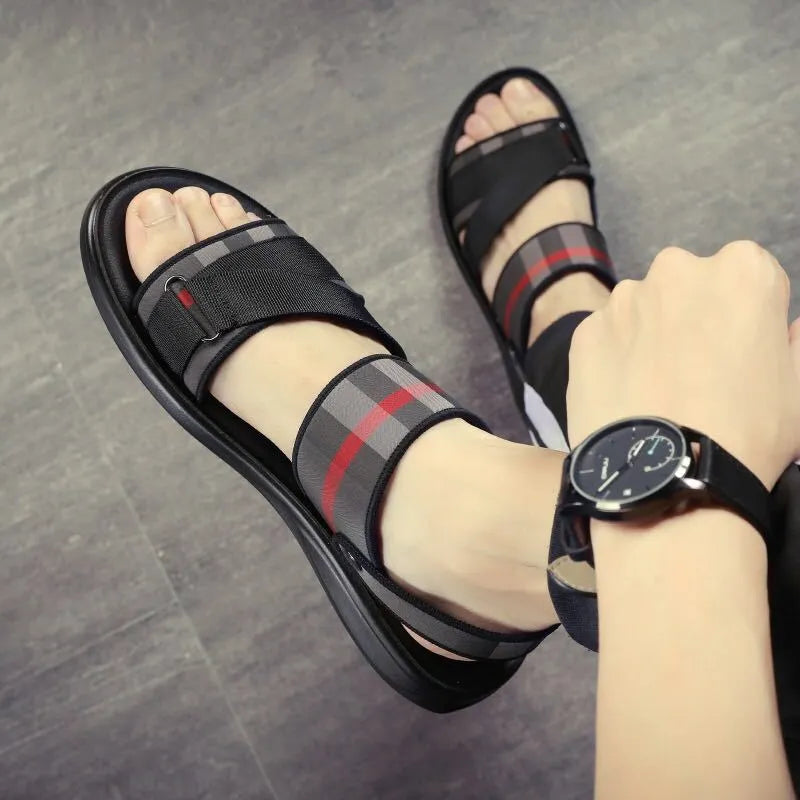 Youth leisure sports sandals with Lycra upper and polyurethane sole showing size options 38-44