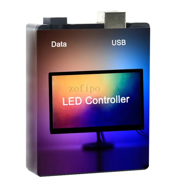 RGB LED Symphony computer monitor light bar for monitor background, 1m to 5m set, 30 or 60 lights per metre