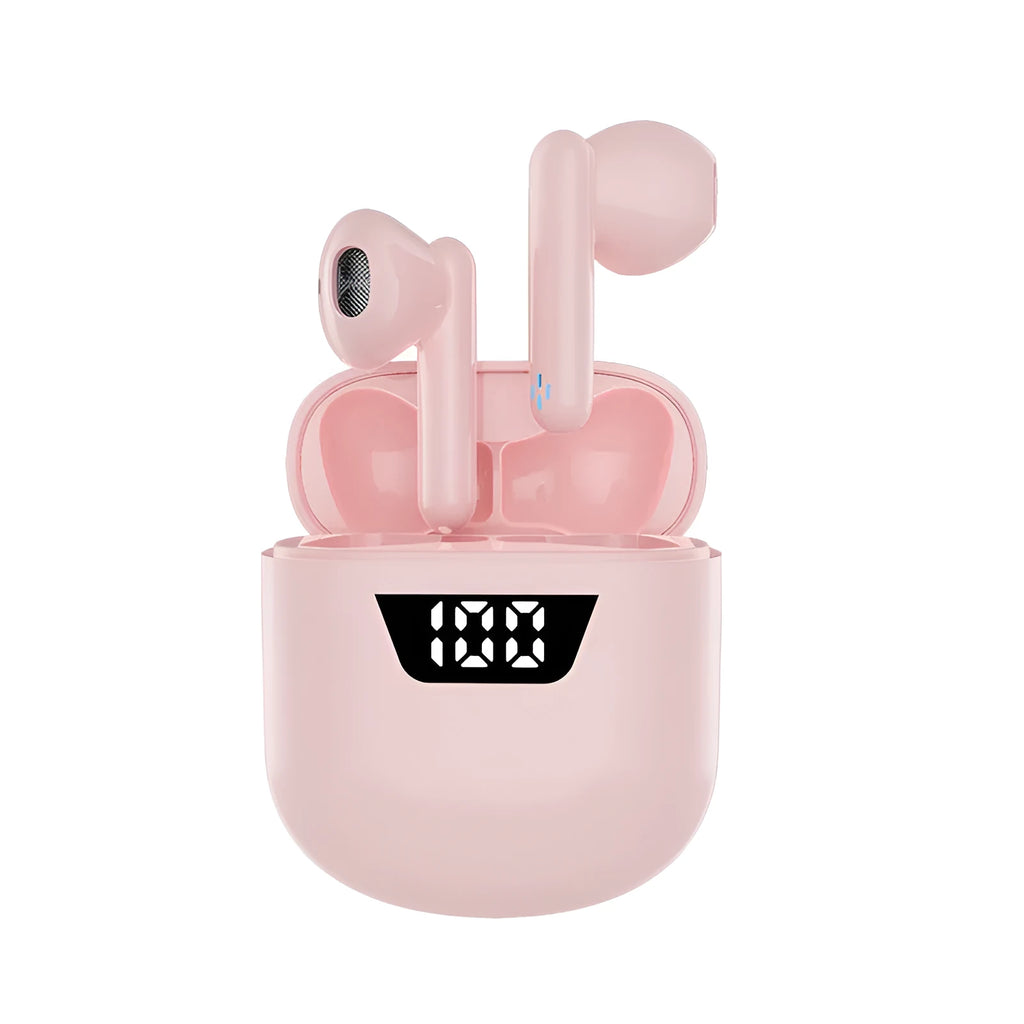 P66TWS Bluetooth earphone touch control wireless headset with charging bin in black or white