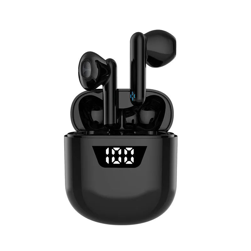 P66TWS Bluetooth earphone touch control wireless headset with charging bin in black or white