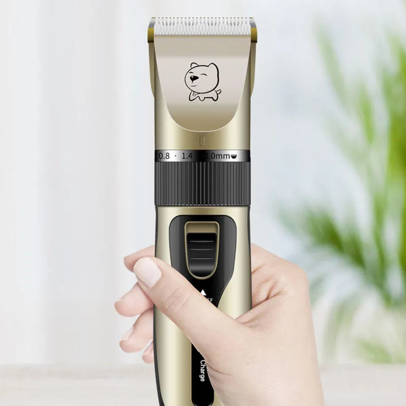 Bodaner Tx-F6-1 rechargeable pet hair clipper for dogs, model with steel shears kit