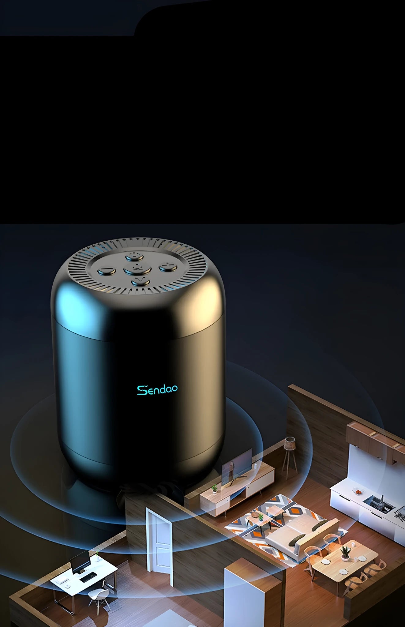Compact black or white portable Bluetooth speaker with card reader and super subwoofer.