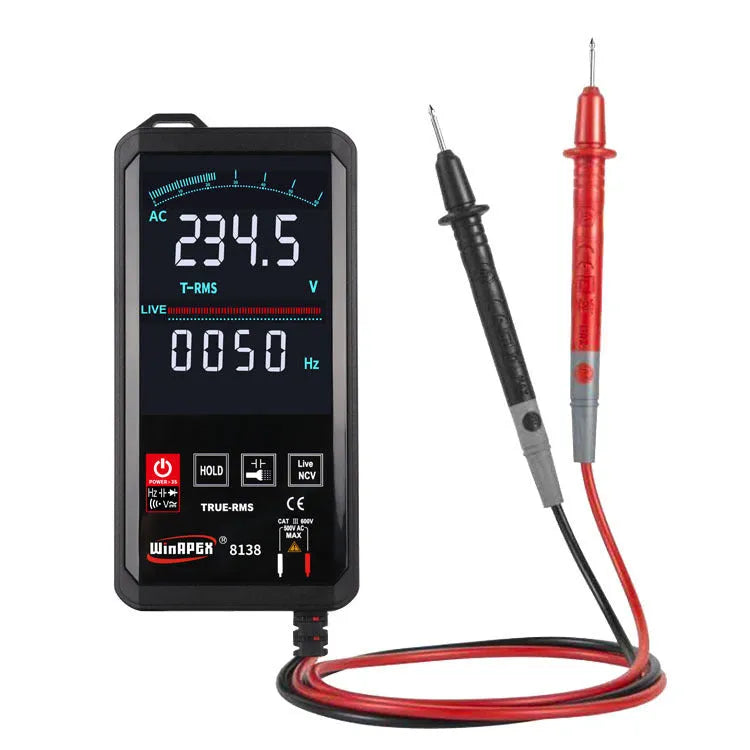 Hanyan 8136 handheld digital multimeter with large touch screen and dual display