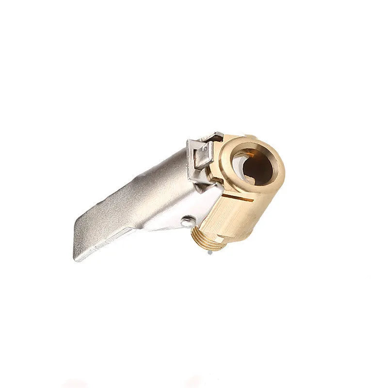 Gold air pump conversion quick clip with external thread for tyre inflation
