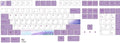 Lavender purple PBT keycap set for mechanical keyboards with AKKO RK IKBC108 compatibility