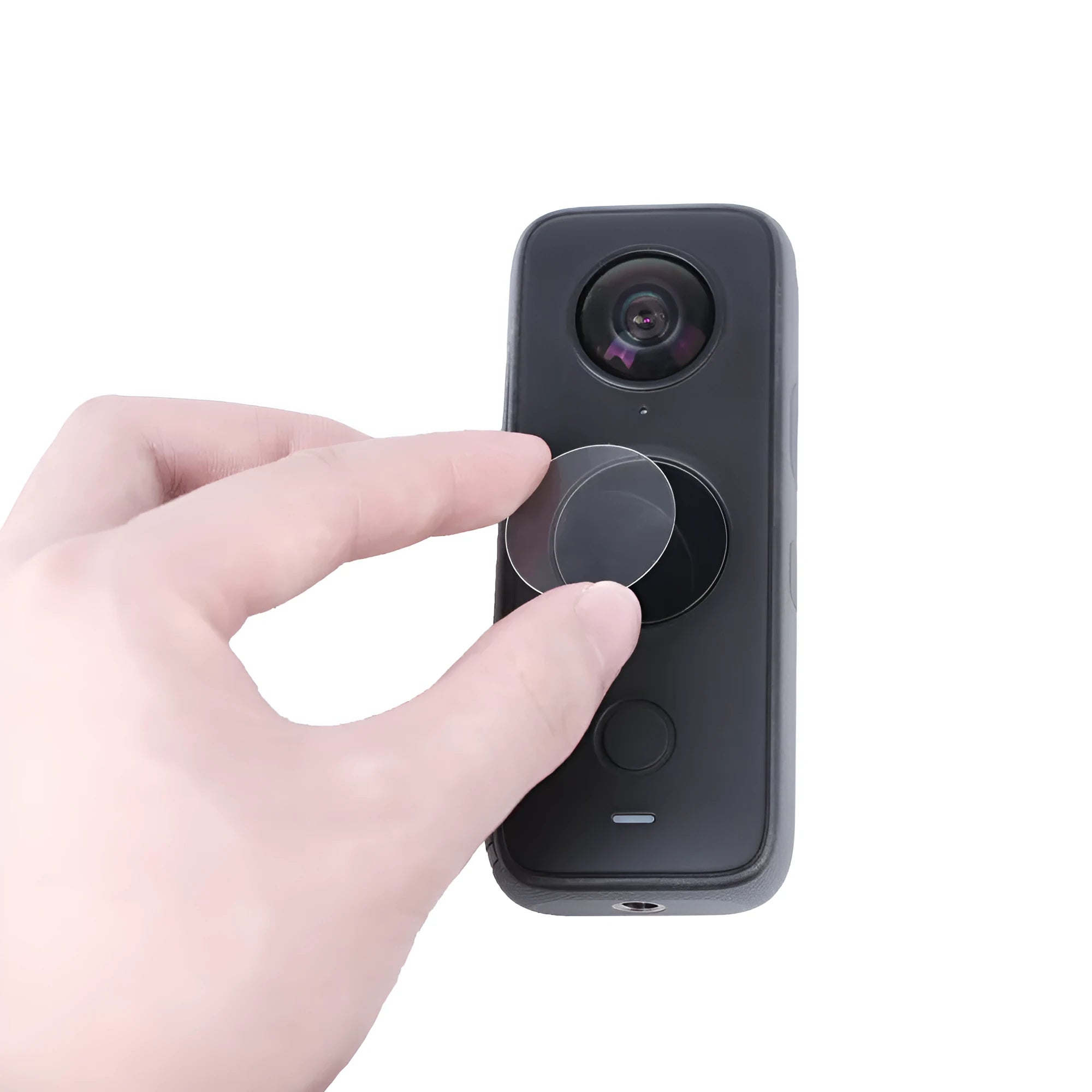 Insta360 ONE X2 tempered glass screen protector in black colour