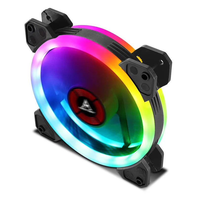 12cm camouflage pattern PC chassis fan with RGB colour changing LED lights