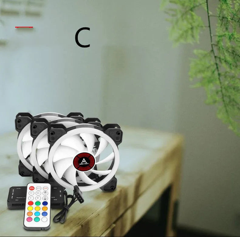 12cm camouflage pattern PC chassis fan with RGB colour changing LED lights