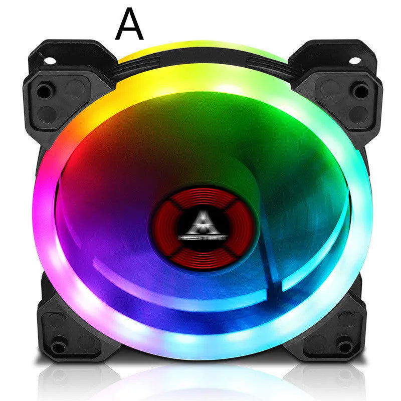 12cm camouflage pattern PC chassis fan with RGB colour changing LED lights