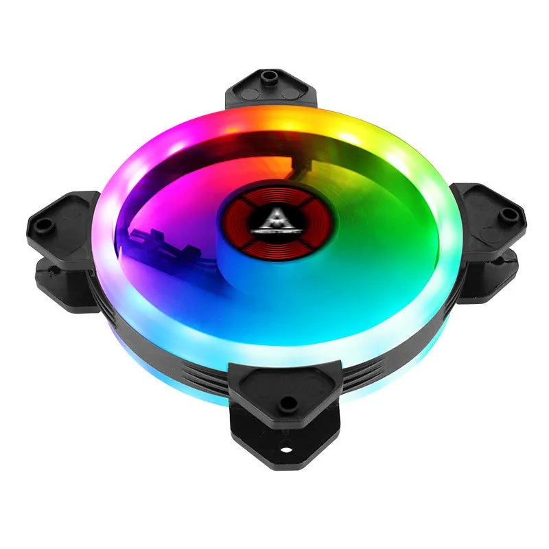 12cm camouflage pattern PC chassis fan with RGB colour changing LED lights