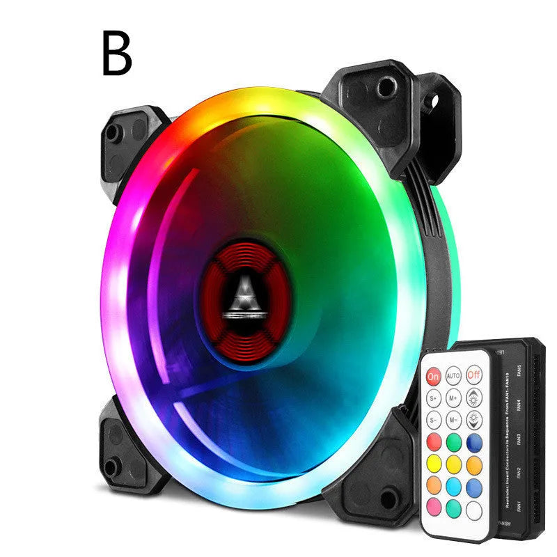 12cm camouflage pattern PC chassis fan with RGB colour changing LED lights