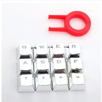 Redragon 12 key PBT double shot injection metallic electroplated red keycaps for mechanical keyboard switches
