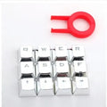 Redragon 12 key PBT double shot injection metallic electroplated red keycaps for mechanical keyboard switches