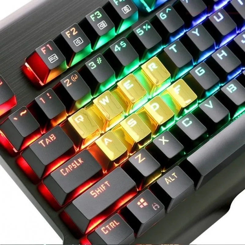 Redragon 12 key PBT double shot injection metallic electroplated red keycaps for mechanical keyboard switches