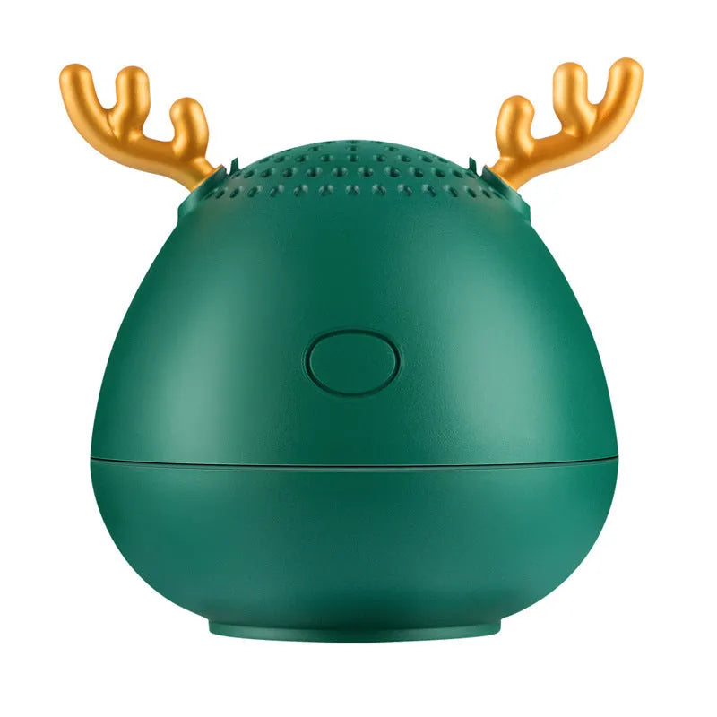 Compact portable Bluetooth speaker in white, pink or green with 75x88mm dimensions
