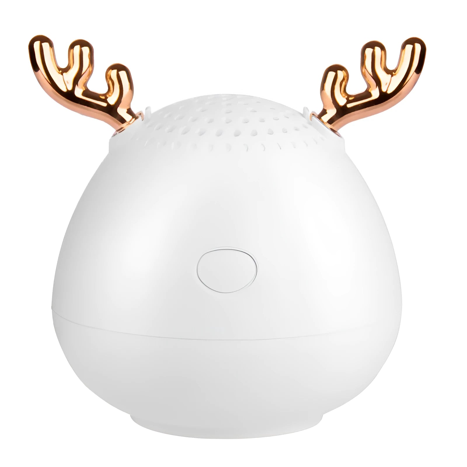 Compact portable Bluetooth speaker in white, pink or green with 75x88mm dimensions