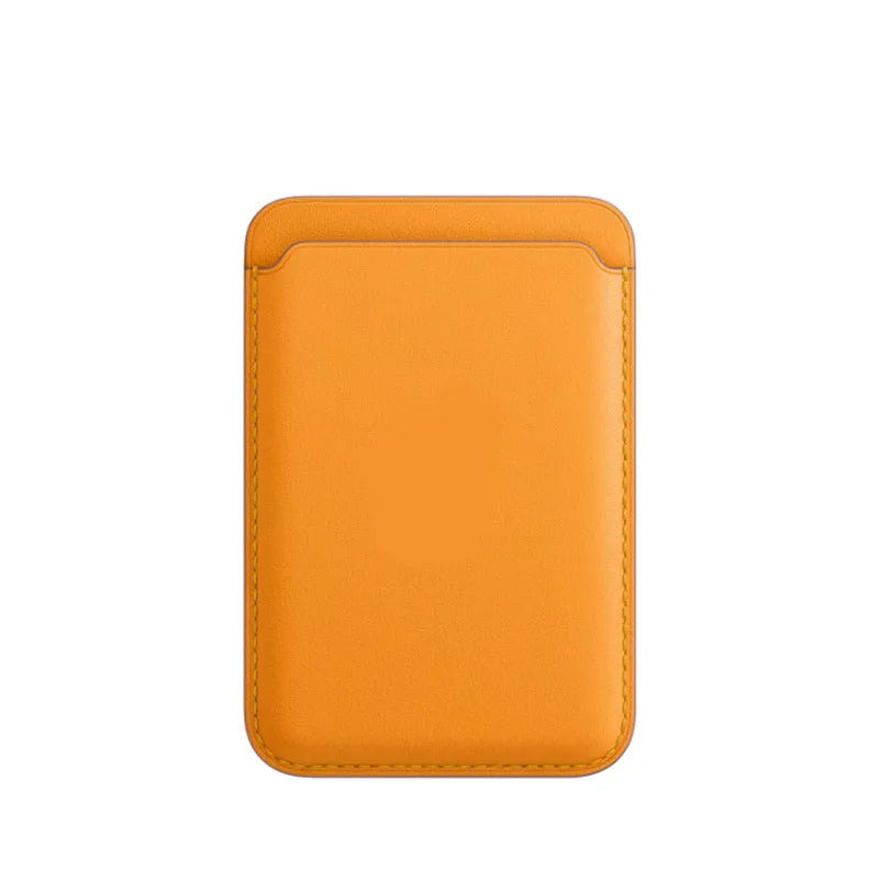 Magnetic card holder protective case for iPhone with MagSafe compatibility in PU leather