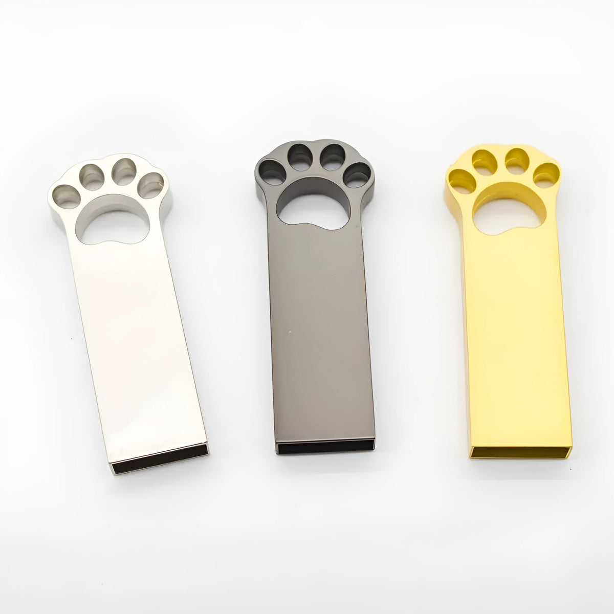 Metal USB flash drive customised gift U Disk with USB 2.0 in Black, Gold or Silver, sizes 4GB to 128GB