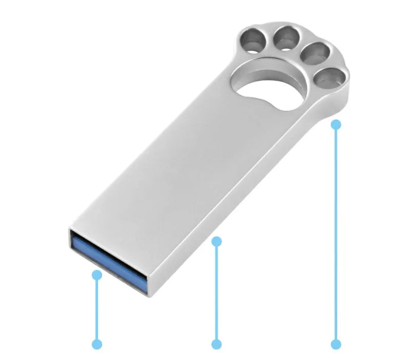 Metal USB flash drive customised gift U Disk with USB 2.0 in Black, Gold or Silver, sizes 4GB to 128GB