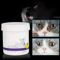 White cotton pet eye grooming wipes for dogs and cats, 100 pieces, for tear stain cleaning