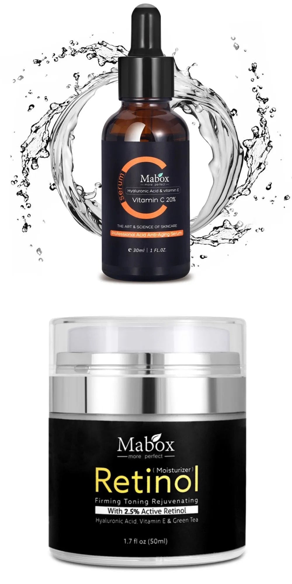 MABOX Retinol Cream 30ml lotion cream in Orange and Orange x Black colour options