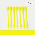 Silicone elastic shoelaces 11.5cm stretch to 30cm in twelve colours, lace-free replacement for sports shoes and trainers