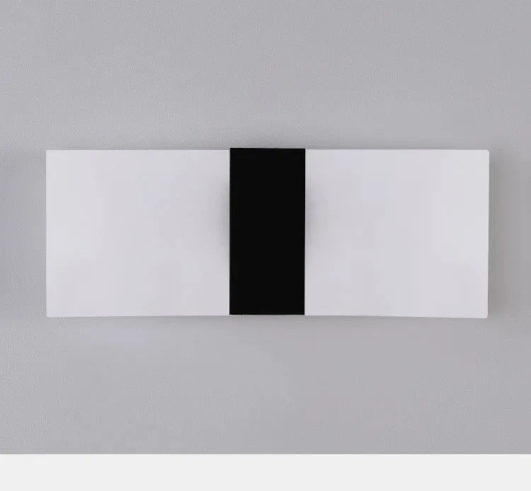 Rechargeable LED wall lamp with acrylic shade in black right-angle style