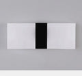 Rechargeable LED wall lamp with acrylic shade in black right-angle style