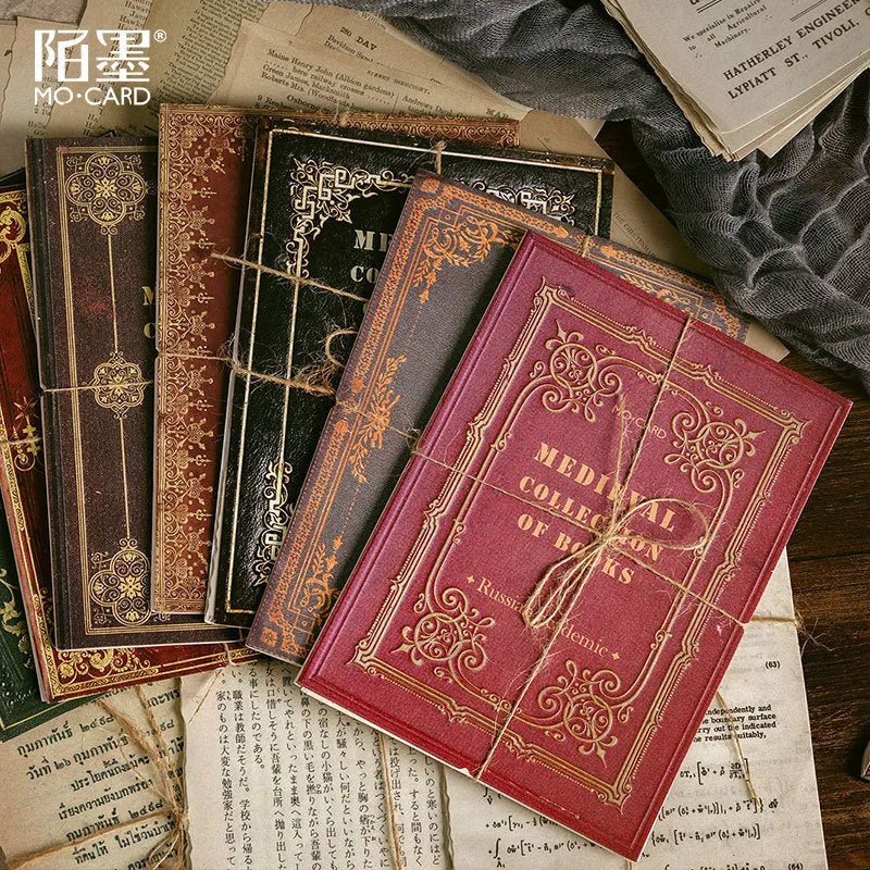 Distressed paper journal from Middle Ancient Book Collection Series with hemp rope binding