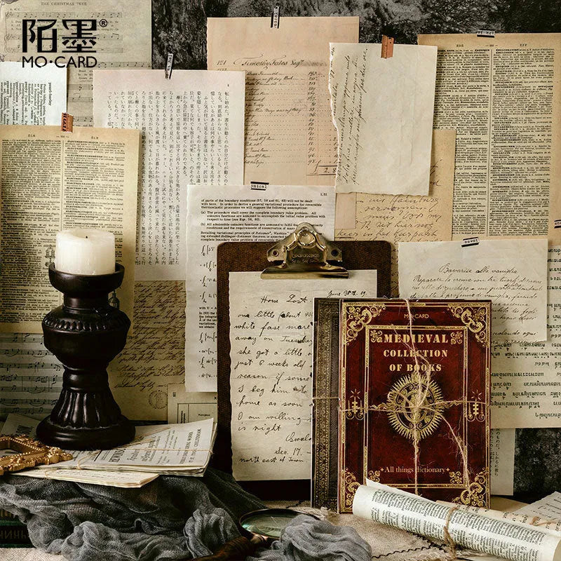 Distressed paper journal from Middle Ancient Book Collection Series with hemp rope binding