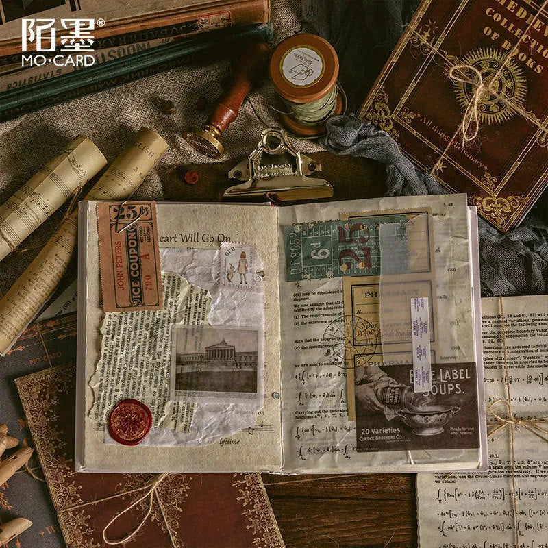 Distressed paper journal from Middle Ancient Book Collection Series with hemp rope binding