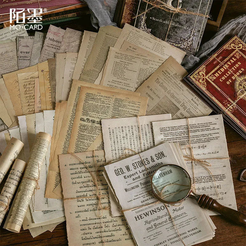 Distressed paper journal from Middle Ancient Book Collection Series with hemp rope binding