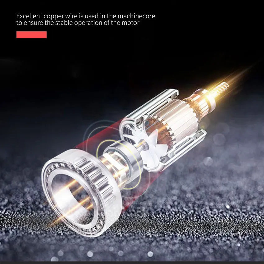 Red 12V/24V DC portable electric diesel fuel oil pump with 4.1m wire and 16mm outlet on white background