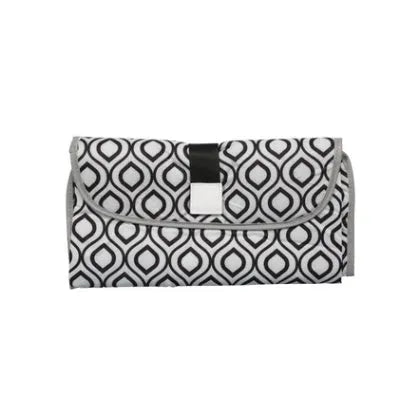 Portable diaper changing pad clutch, 70 x 50cm Oxford cloth mat with toy ring and waterproof surface