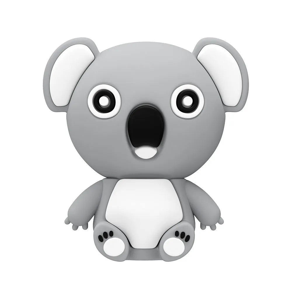 Cartoon silicone USB drive shaped like an anime koala in brown colour