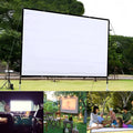 White polyester 150-inch 4:3 format foldable projector screen laid flat