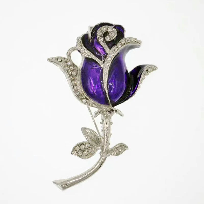Crystal rose diamond-studded metal USB flash drive in Blue Purple Red with USB 2.0 interface
