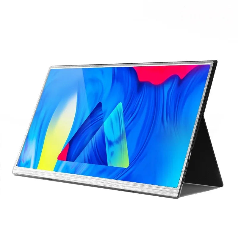 15-inch ultra-thin portable monitor with HDMI and USB-C cables on a table