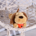 Brown plush puppy training toy with heart beater for anxiety relief and gentle chewing