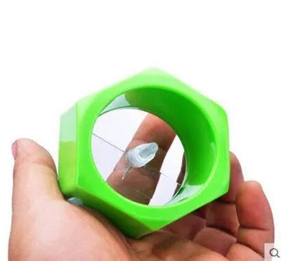 Yellow or green spiral vegetable cutter kitchen tool for cucumber slicing